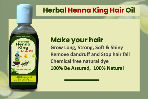 Herbal Henna King Hair Oil – Enriched with Henna & Coconut for Strong, Shiny & Healthy Hair – Best Hair Growth & Nourishment Formula - Image 4