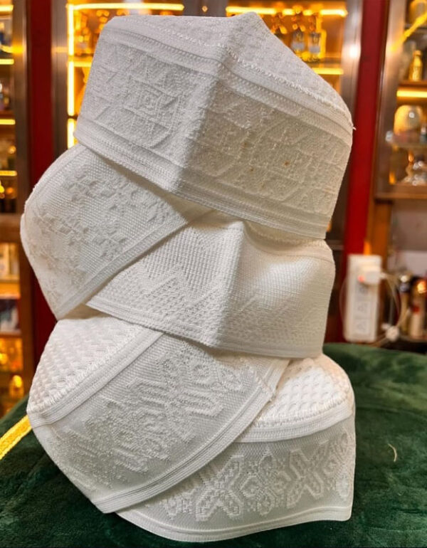 Topi For Namaz Premium Quality Buy Online | Prayer Cap | Embroidered Cap White