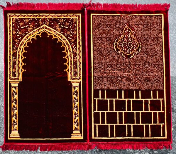 Prayer Met | Namaz Met | Jaye Namaz | Premium Quality Dark Red